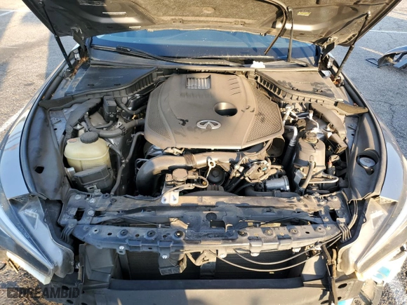 2018 Infiniti Q50 2.0t LUXE with VIN JN1CV7AP8JM240154, listed as a Copart auction lot 43212665 with NaN miles and Salvage Title. Bid and sale history available at carsss.com. Image 12.