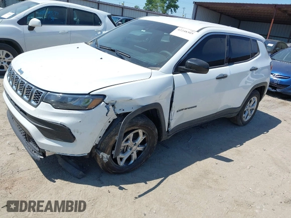 2024 Jeep Compass Sport с VIN 3C4NJDANXRT166403, выставлен на аукционе IAAI как лот 42248305 с пробегом 20 907 миль миль и . История ставок и продаж доступна на DreamBid. Изображение 2.