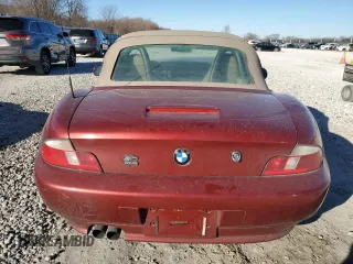 2000 BMW Z3 2.5L with VIN WBACH9341YLM91548, listed as a Copart auction lot 41714505 with 78,652 mi miles and Salvage Title. Bid and sale history available at carsss.com. Image 6.