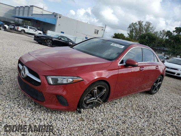 2022 Mercedes-Benz A 220 with VIN W1K3G4EB7NJ340943, listed as a Copart auction lot 86741384 with 35,707 mi miles and Salvage Title. Bid and sale history available at DreamBid. Image 1.