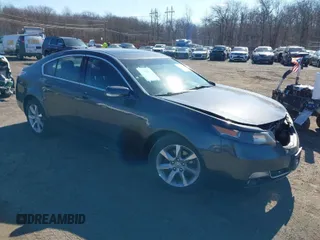 2012 Acura TL Tech Auto with VIN 19UUA8F50CA024895, listed as a IAAI auction lot 41688403 with 164,588 mi miles. Bid and sale history available at carsss.com. Image 1.