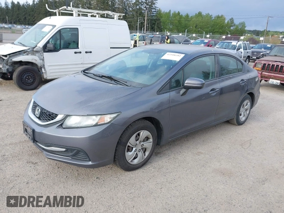 2014 Honda Civic LX with VIN 19XFB2F57EE240843, listed as a IAAI auction lot 42108281 with 255,157 mi miles and . Bid and sale history available at carsss.com. Image 17.