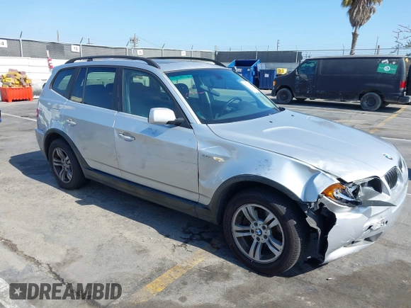 2006 BMW X3 3.0i z VIN WBXPA93406WD33938, wystawiony jako IAAI lot #42342328 z przebiegiem 198 796 mil mil oraz . Historia ofert i sprzedaży dostępna na DreamBid. Obrazek 1.