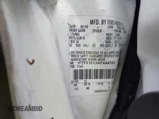 2010 Ford F-150 XL с VIN 1FTFX1EV3AFA44783, выставлен на аукционе IAAI как лот 42383310 с пробегом Не указан миль и . История ставок и продаж доступна на DreamBid. Изображение 9.