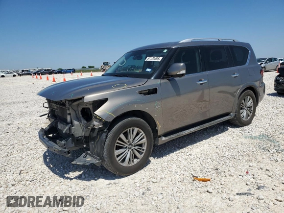 2018 Infiniti QX80 with VIN JN8AZ2NF0J9660222, listed as a Copart auction lot 51170465 with 94,861 mi miles and Salvage Title. Bid and sale history available at carsss.com. Image 1.