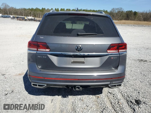 2022 Volkswagen Atlas SEL Premium R-Line with VIN 1V2FR2CA1NC501595, listed as a Copart auction lot 47357345 with 47,354 mi miles and Salvage title. Bid and sale history available at DreamBid. Image 6.