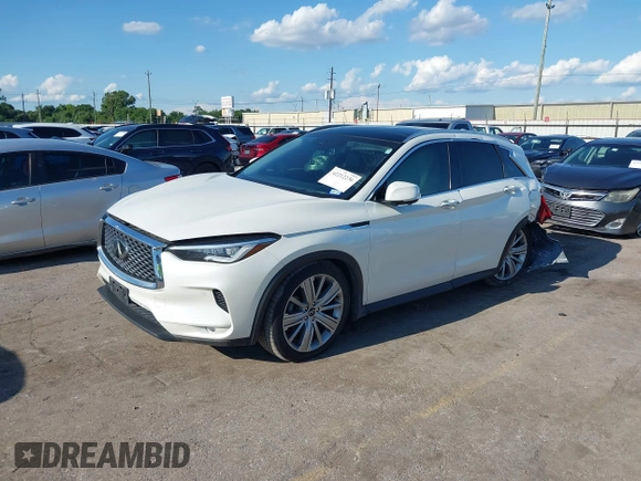 2020 Infiniti QX50 Luxe with VIN 3PCAJ5M15LF120478, listed as a IAAI auction lot 42212236 with 85,851 mi miles and . Bid and sale history available at DreamBid. Image 17.