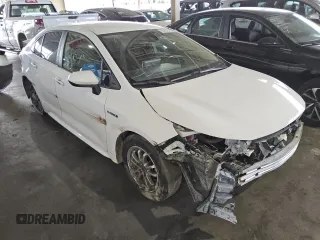 2021 Toyota Corolla Hybrid LE with VIN JTDEAMDE5MJ012774, listed as a Copart auction lot 46586165 with 49,310 mi miles and Salvage Title. Bid and sale history available at carsss.com. Image 3.