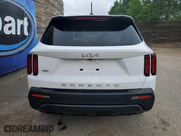 2022 Kia Sorento LX with VIN 5XYRGDLC6NG080860, listed as a Copart auction lot 60139615 with 54,389 mi miles and Clean title. Bid and sale history available at DreamBid. Image 6.