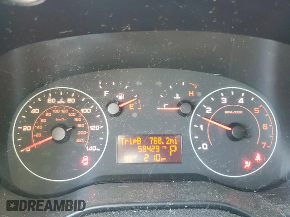 2020 Ram ProMaster City Cargo Tradesman with VIN ZFBHRFAB0L6P83014, listed as a Copart auction lot 57823935 with 58,429 mi miles and Salvage title. Bid and sale history available at DreamBid. Image 9.