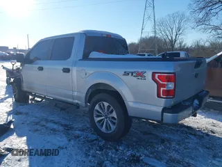 2018 Ford F-150 XL with VIN 1FTEW1E52JFA65400, listed as a IAAI auction lot 41280094 with 1 mi miles. Bid and sale history available at carsss.com. Image 3.