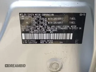 2015 Toyota RAV4 LE с VIN JTMBFREVXFD121443, выставлен на аукционе IAAI как лот 42485777 с пробегом 134 527 миль миль и . История ставок и продаж доступна на DreamBid. Изображение 9.