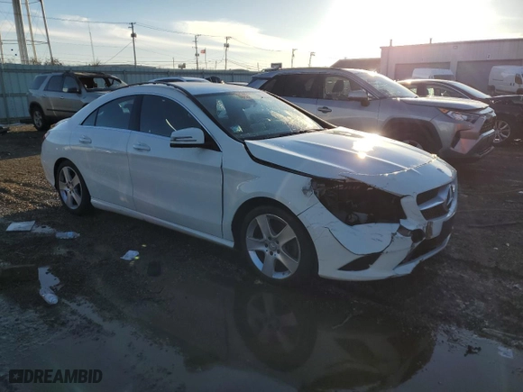 2016 Mercedes-Benz CLA with VIN WDDSJ4EB7GN334309, listed as a Copart auction lot 48134825 with 57,973 mi miles and Salvage Title. Bid and sale history available at carsss.com. Image 4.