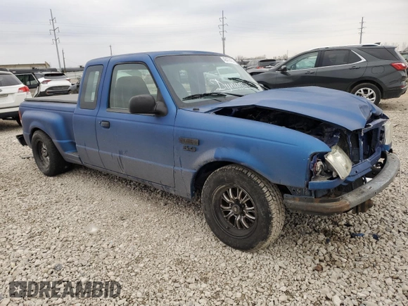 1999 Ford Ranger XL with VIN 1FTYR14V7XPB28399, listed as a Copart auction lot 48479455 with 133,285 mi miles and Salvage Title. Bid and sale history available at carsss.com. Image 4.
