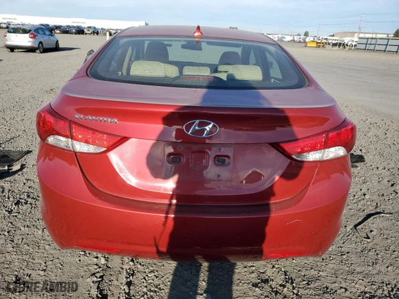 2013 Hyundai Elantra GLS PZEV with VIN KMHDH4AE2DU521677, listed as a Copart auction lot 70890244 with 122,987 mi miles and Salvage Title. Bid and sale history available at carsss.com. Image 6.