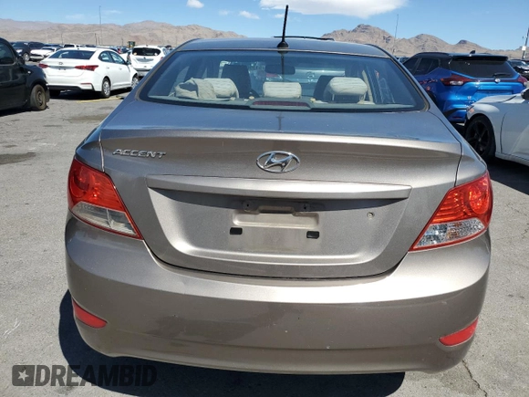 2013 Hyundai Accent GLS with VIN KMHCT4AE1DU406868, listed as a Copart auction lot 51390145 with 92,667 mi miles and Salvage Title. Bid and sale history available at carsss.com. Image 6.