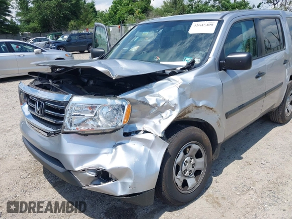 2014 Honda Pilot LX with VIN 5FNYF4H22EB024677, listed as a IAAI auction lot 42645408 with 133,271 mi miles and . Bid and sale history available at DreamBid. Image 17.
