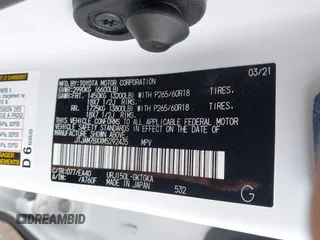 2021 Lexus GX 460 Premium with VIN JTJAM7BXXM5292435, listed as a IAAI auction lot 42388893 with 37,032 mi miles and . Bid and sale history available at DreamBid. Image 9.