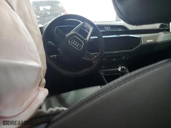 2020 Audi Q3 S line Premium Plus with VIN WA1EECF34L1113405, listed as a Copart auction lot 47685765 with 0 mi miles and Salvage Title. Bid and sale history available at carsss.com. Image 8.