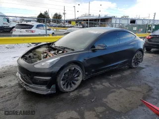 2022 Tesla Model 3 Performance with VIN 5YJ3E1EC8NF192834, listed as a Copart auction lot 88111075 with NaN miles and Salvage Title. Bid and sale history available at carsss.com. Image 1.