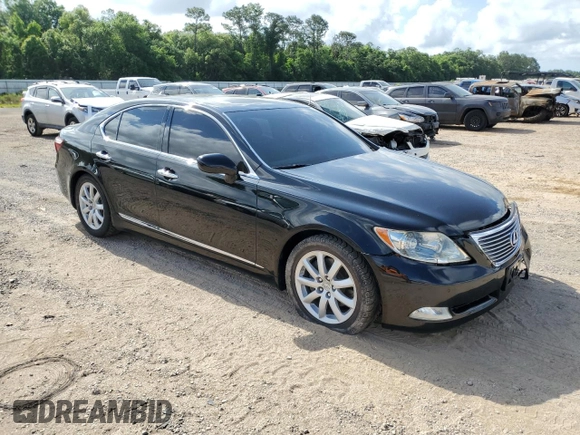 2007 Lexus LS 460 with VIN JTHBL46F975030225, listed as a Copart auction lot 54592425 with 226,524 mi miles and Salvage Title. Bid and sale history available at DreamBid. Image 4.
