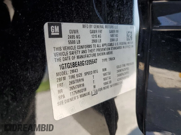2016 GMC Canyon 2WD with VIN 1GTG5BEA8G1205647, listed as a Copart auction lot 67400394 with 101,859 mi miles and Salvage Title. Bid and sale history available at carsss.com. Image 14.