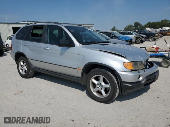 2003 BMW X5 3.0i with VIN 5UXFA53533LV91034, listed as a Copart auction lot 69153124 with 204,415 mi miles and Salvage Title. Bid and sale history available at carsss.com. Image 4.