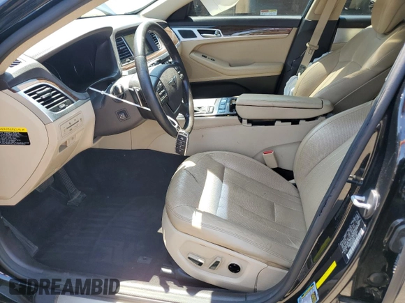 2017 Genesis G80 3.8L with VIN KMHGN4JE9HU175302, listed as a Copart auction lot 59144765 with 133,609 mi miles and Salvage title. Bid and sale history available at DreamBid. Image 7.