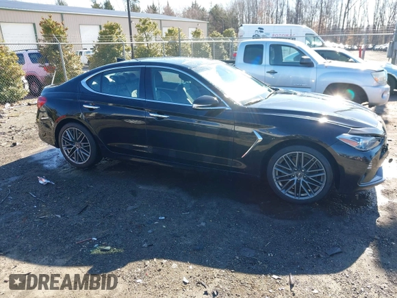 2019 Genesis G70 2.0T Advanced with VIN KMTG34LA0KU032218, listed as a IAAI auction lot 41527763 with 69,501 mi miles. Bid and sale history available at carsss.com. Image 13.