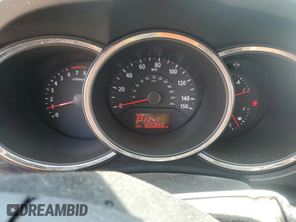2013 Kia Sorento LX with VIN 5XYKT4A6XDG364050, listed as a Copart auction lot 52725905 with 166,866 mi miles and Salvage title. Bid and sale history available at DreamBid. Image 9.