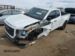 2021 GMC Canyon 4WD Elevation Standard with VIN 1GTH6BEN2M1135093, listed as a Copart auction lot 75037674 with 107,467 mi miles and Salvage Title. Bid and sale history available at carsss.com. Image 1.
