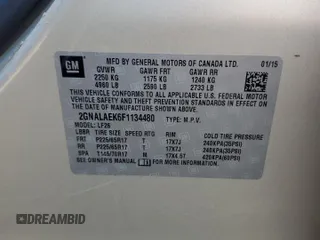 2015 Chevrolet Equinox LS with VIN 2GNALAEK6F1134480, listed as a Copart auction lot 81265364 with 112,045 mi miles and Salvage Title. Bid and sale history available at carsss.com. Image 15.