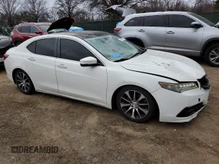 2015 Acura TLX V6 Tech with VIN 19UUB2F59FA018737, listed as a Copart auction lot 47536555 with 104,567 mi miles and Salvage Title. Bid and sale history available at carsss.com. Image 4.