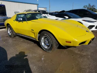 1976 Chevrolet Corvette with VIN 1Z37L6S435024, listed as a Copart auction lot 74694174 with 76,512 mi miles and Non repairable. Bid and sale history available at DreamBid. Image 4.