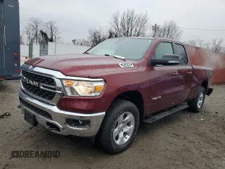 2022 Ram 1500 Big Horn z VIN 1C6SRFBT8NN134166, wystawiony jako Copart lot #43133645 z przebiegiem 55 405 mil mil oraz Szkoda całkowita • Salvage title. Historia ofert i sprzedaży dostępna na DreamBid. Obrazek 1.