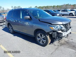 2020 Nissan Pathfinder SV with VIN 5N1DR2BM9LC604017, listed as a IAAI auction lot 41612085 with 87,787 mi miles. Bid and sale history available at carsss.com. Image 1.