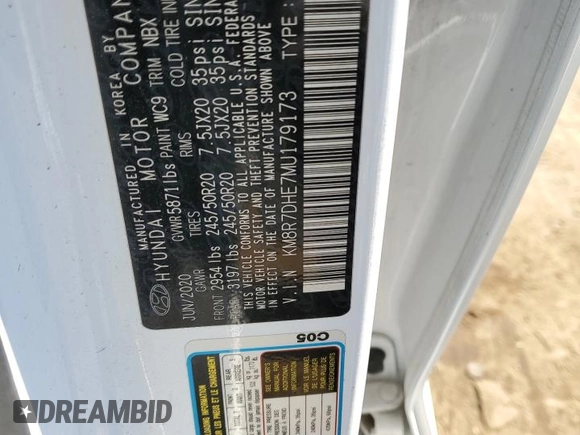 2021 Hyundai Palisade Calligraphy z VIN KM8R7DHE7MU179173, wystawiony jako Copart lot #54017325 z przebiegiem 67 873 mil mil oraz Szkoda całkowita • Salvage title. Historia ofert i sprzedaży dostępna na DreamBid. Obrazek 12.