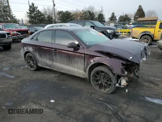 2015 Audi A3 2.0T Premium with VIN WAUBFGFF7F1018538, listed as a Copart auction lot 43987505 with 0 mi miles and Salvage Title. Bid and sale history available at carsss.com. Image 4.