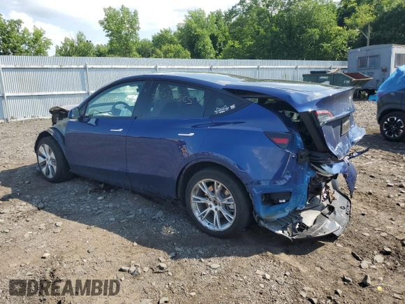 2024 Tesla Model Y Long Range with VIN 7SAYGAEEXRF983702, listed as a Copart auction lot 61536565 with Not provided miles and Salvage title. Bid and sale history available at DreamBid. Image 2.
