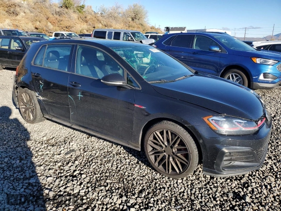 2021 Volkswagen Golf GTI S with VIN 3VW6T7AU7MM005305, listed as a Copart auction lot 76775764 with 51,623 mi miles and Salvage Title. Bid and sale history available at carsss.com. Image 4.