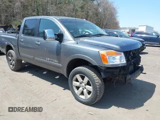 2015 Nissan Titan SV with VIN 1N6AA0EC4FN500837, listed as a IAAI auction lot 42004647 with 140,603 mi miles and . Bid and sale history available at DreamBid. Image 1.