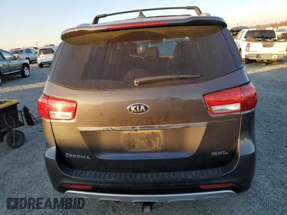 2018 Kia Sedona SX-L with VIN KNDME5C17J6389707, listed as a Copart auction lot 42446375 with 78,325 mi miles and Salvage Title. Bid and sale history available at carsss.com. Image 6.