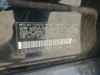 2007 Lexus IS with VIN JTHBK262172045792, listed as a Copart auction lot 52644925 with 186,609 mi miles and Salvage Title. Bid and sale history available at carsss.com. Image 12.