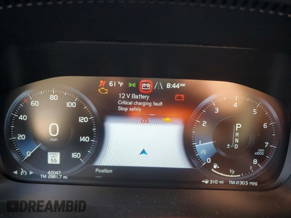 2020 Volvo S60 Momentum with VIN 7JR102FK4LG046842, listed as a Copart auction lot 49681585 with 42,047 mi miles and Salvage Title. Bid and sale history available at carsss.com. Image 9.