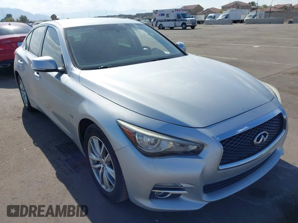 2017 Infiniti Q50 2.0t with VIN JN1CV7AP3HM642206, listed as a IAAI auction lot 41437630 with 122,612 mi miles. Bid and sale history available at carsss.com. Image 1.