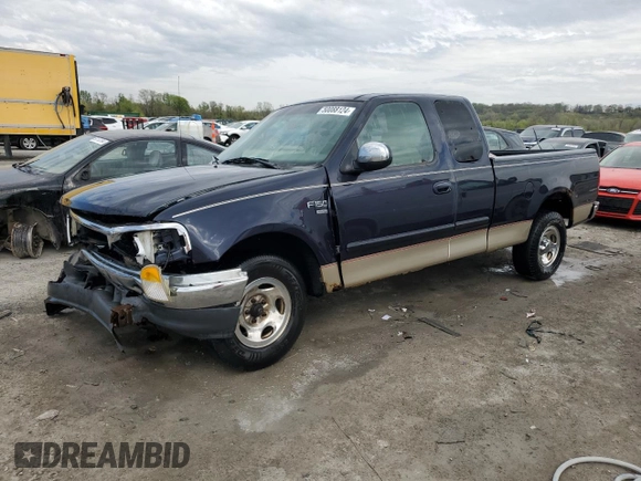 1999 Ford F-150 XL with VIN 1FTRX17L2XKB00768, listed as a Copart auction lot 50088124 with 294,478 mi miles and Salvage Title. Bid and sale history available at carsss.com. Image 1.