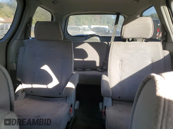 2006 Nissan Quest S Special Edition z VIN 5N1BV28U86N118513, wystawiony jako Copart lot #76749234 z przebiegiem Nie podano mil oraz Szkoda całkowita • Salvage title. Historia ofert i sprzedaży dostępna na DreamBid. Obrazek 10.