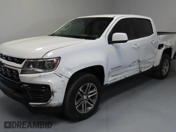 2021 Chevrolet Colorado 2WD Work Truck with VIN 1GCGSBEN7M1251123, listed as a Copart auction lot 62590085 with 116,430 mi miles and Salvage title. Bid and sale history available at DreamBid. Image 2.