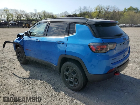 2023 Jeep Compass Trailhawk with VIN 3C4NJDDN2PT510783, listed as a Copart auction lot 54378135 with 17,361 mi miles and Salvage title. Bid and sale history available at DreamBid. Image 2.