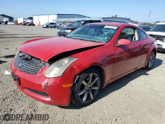 2004 Infiniti G35 Coupe w/Leather with VIN JNKCV54E64M802230, listed as a Copart auction lot 83816154 with 145,053 mi miles and Clean Title. Bid and sale history available at carsss.com. Image 1.